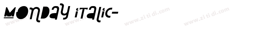 monday italic字体转换